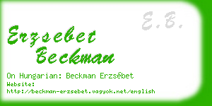 erzsebet beckman business card